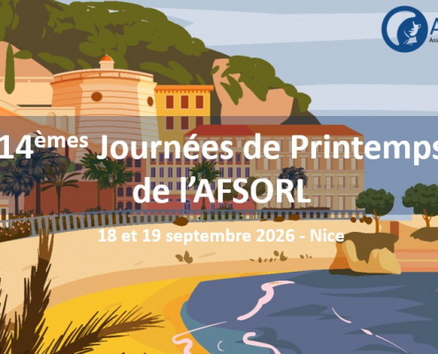 14emes Journées de Printemps rde PAFSORL 18 et 19 septembre 2026 - Nice